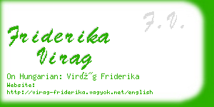 friderika virag business card